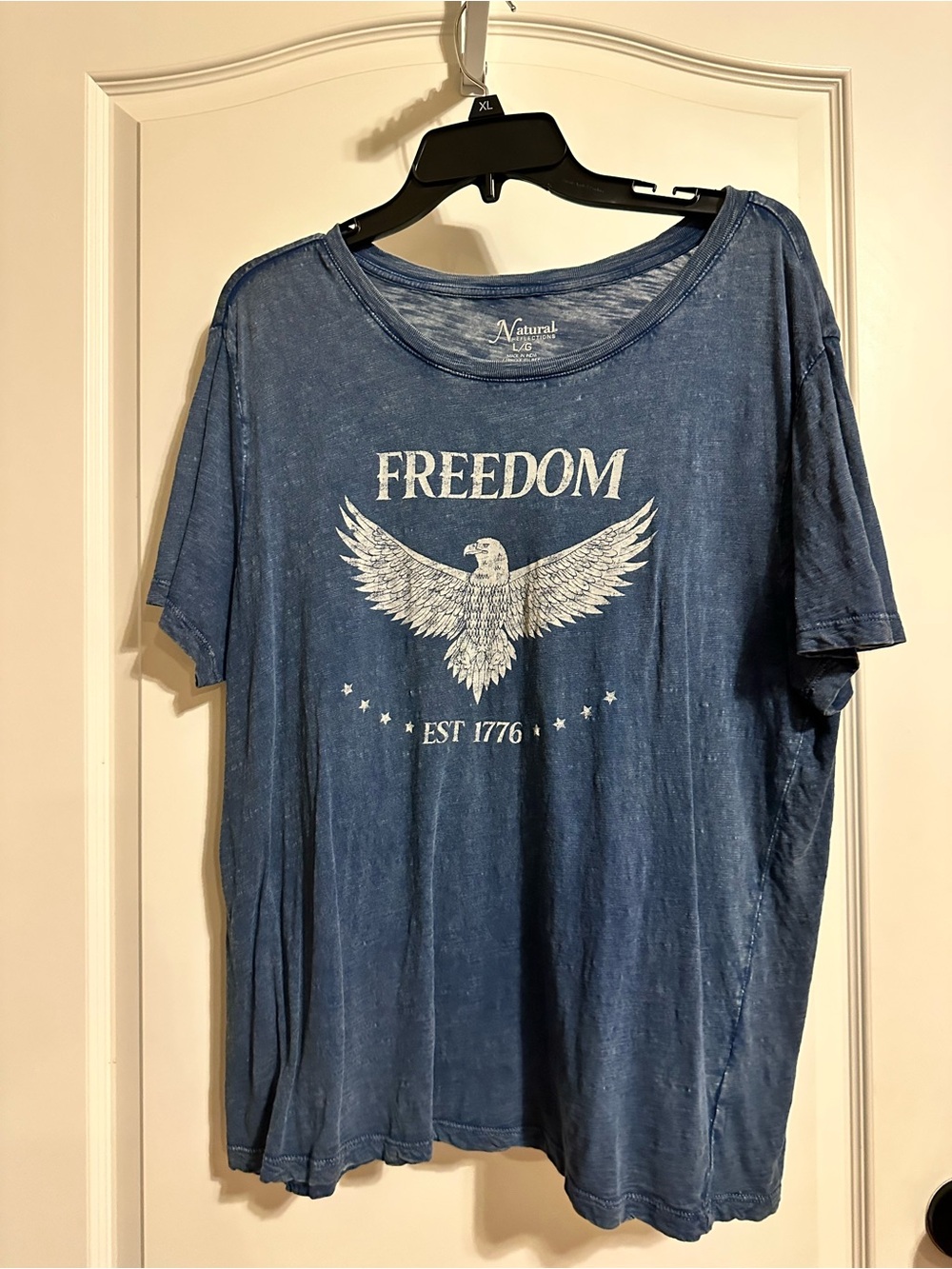 Natural Reflections Blue Short-Sleeve 'Freedom' Eagle Graphic Tee